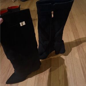 Black Pointed Toe Boots Brand New
